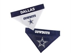 Pets First NFL Reversible Dog & Cat Bandana, Dallas Cowboys, Small/Medium