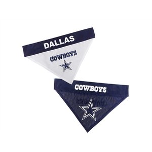 Pets First NFL Reversible Dog & Cat Bandana, Dallas Cowboys, Small/Medium