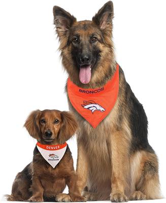 Show full view: Pets First NFL Reversible Dog & Cat Bandana, Denver Broncos, Small/Medium slide 4 of 6