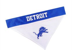 Pets First NFL Reversible Dog & Cat Bandana, Detroit Lions, Large/X-Large