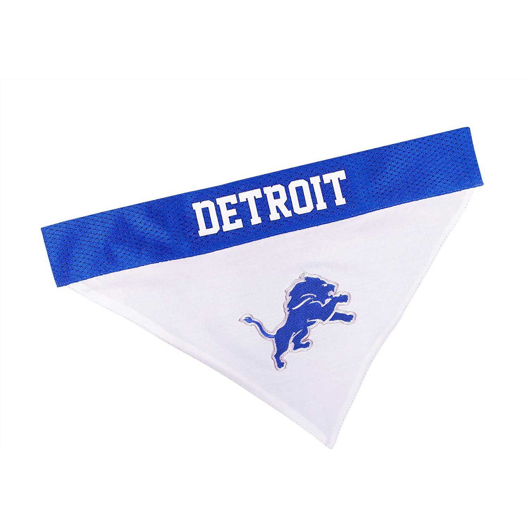 Pets First NFL Reversible Dog & Cat Bandana, Detroit Lions, Large/X-Large