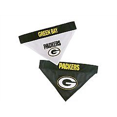 Pets First NFL Reversible Dog & Cat Bandana, Green Bay Packers, Small/Medium