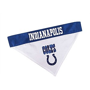 Pets First NFL Reversible Dog & Cat Bandana, Indianapolis Colts, Large/X-Large