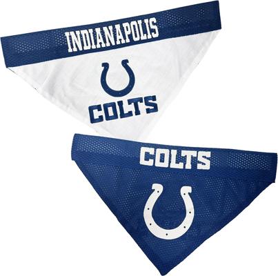 Show full view: Pets First NFL Reversible Dog & Cat Bandana, Indianapolis Colts, Large/X-Large slide 4 of 7