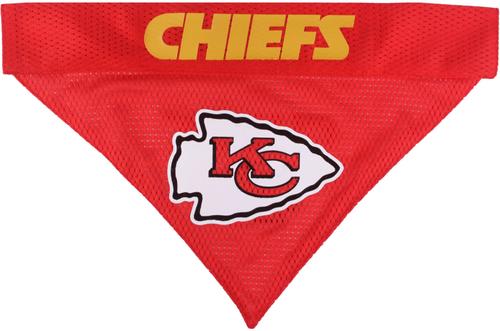 Show full view: Pets First NFL Reversible Dog & Cat Bandana, Kansas City Chiefs, Large/X-Large slide 4 of 7