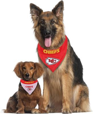 Show full view: Pets First NFL Reversible Dog & Cat Bandana, Kansas City Chiefs, Large/X-Large slide 5 of 7