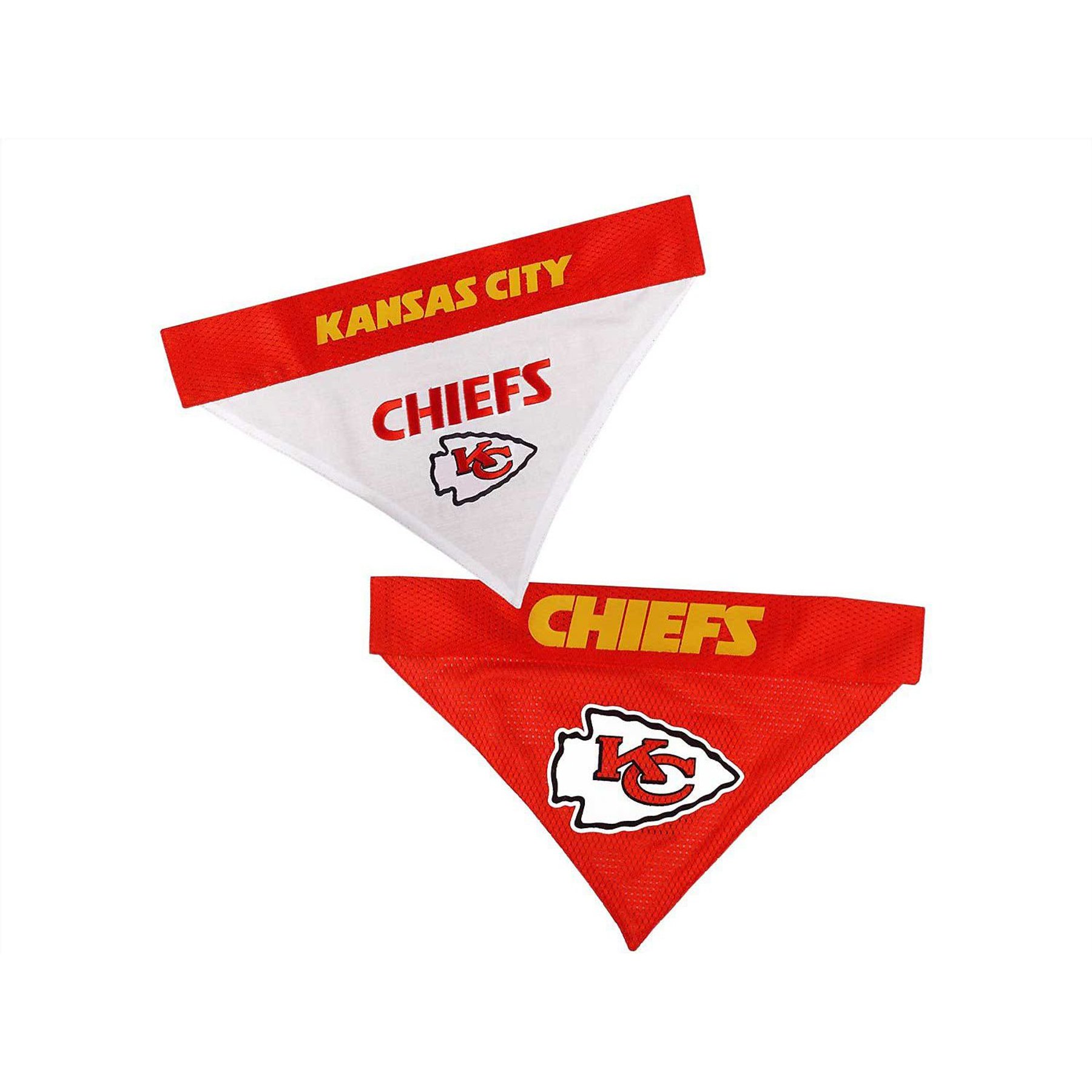 Pets First NFL Reversible Dog & Cat Bandana, Kansas City Chiefs, Small/Medium