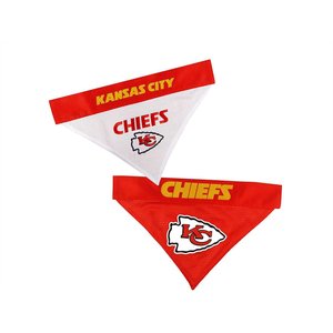 Pets First NFL Reversible Dog & Cat Bandana, Kansas City Chiefs, Small/Medium