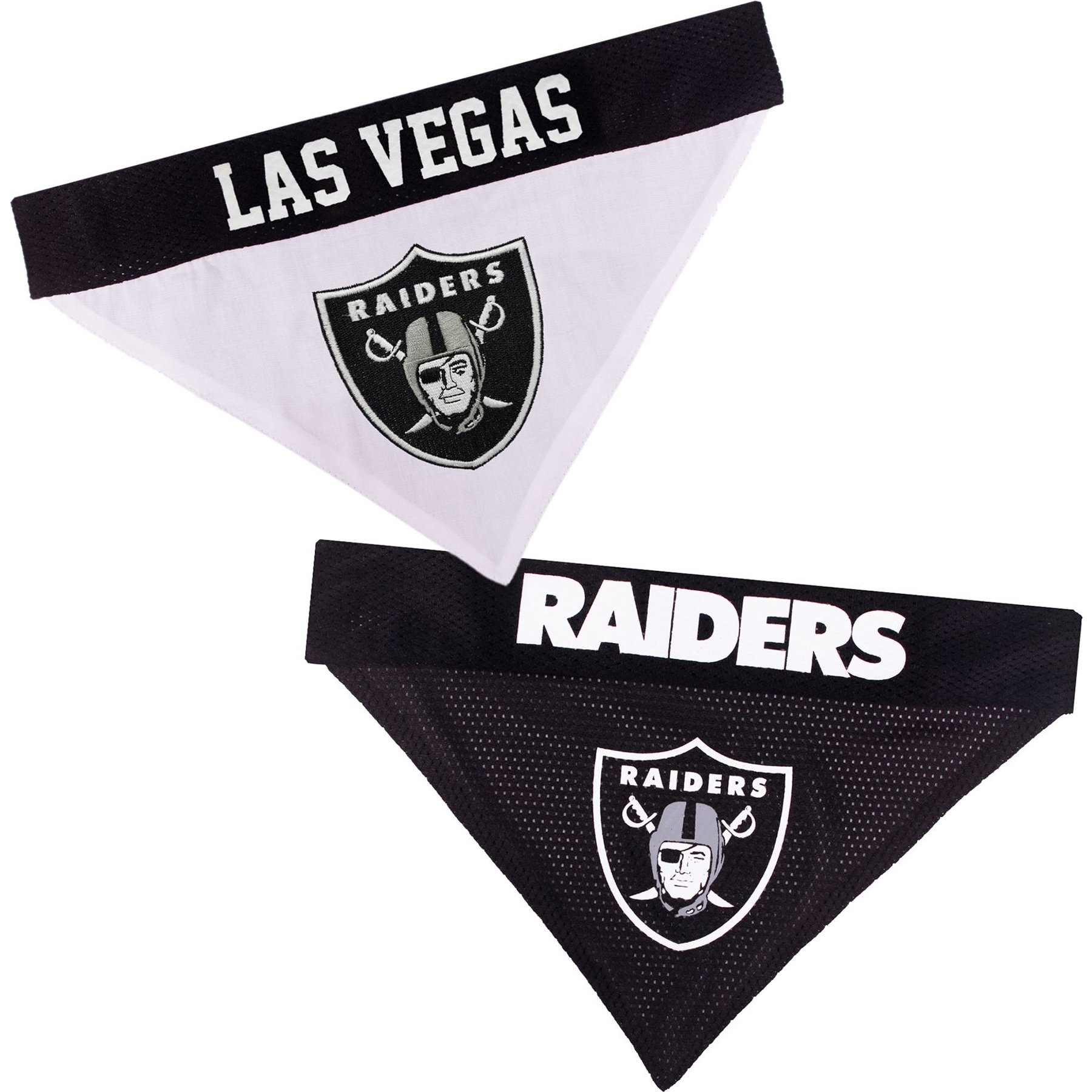Pets First NFL Reversible Dog & Cat Bandana, Las Vegas Raiders, Small/Medium