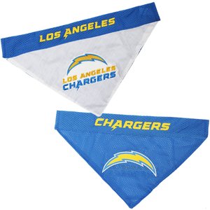 Pets First NFL Reversible Dog & Cat Bandana, Los Angeles Chargers, Small/Medium