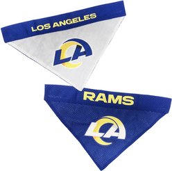 Pets First NFL Reversible Dog & Cat Bandana, Los Angeles Rams, Small/Medium