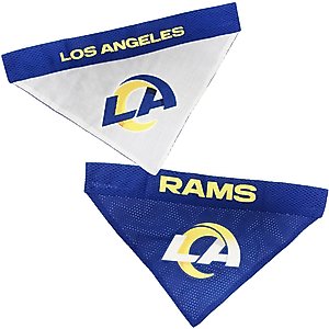 Pets First NFL Reversible Dog & Cat Bandana, Los Angeles Rams, Small/Medium