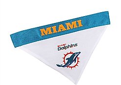 Pets First NFL Reversible Dog & Cat Bandana, Miami Dolphins, Large/X-Large