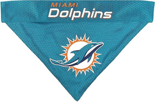 Show full view: Pets First NFL Reversible Dog & Cat Bandana, Miami Dolphins, Large/X-Large slide 2 of 6