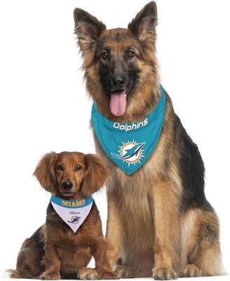 Show full view: Pets First NFL Reversible Dog & Cat Bandana, Miami Dolphins, Large/X-Large slide 4 of 6