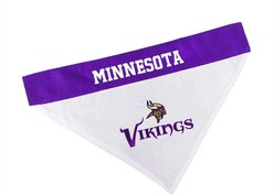 Pets First NFL Reversible Dog & Cat Bandana, Minnesota Vikings, Large/X-Large