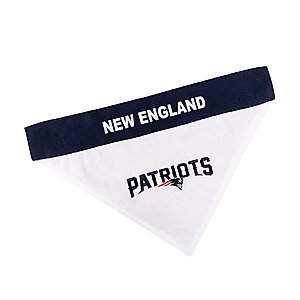 Pets First NFL Reversible Dog & Cat Bandana, New England Patriots, Small/Medium