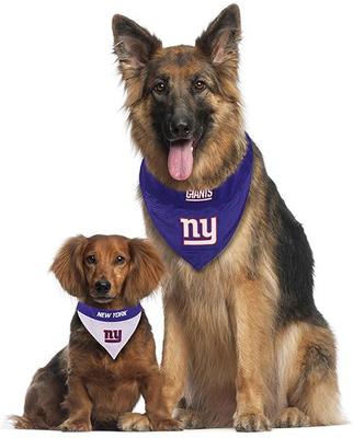 Show full view: Pets First NFL Reversible Dog & Cat Bandana, New York Giants, Large/X-Large slide 4 of 7