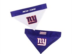 Pets First NFL Reversible Dog & Cat Bandana, New York Giants, Small/Medium