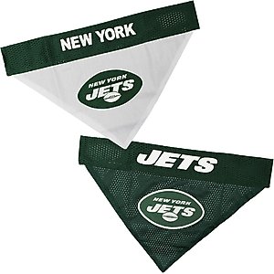 Pets First NFL Reversible Dog & Cat Bandana, New York Jets, Large/X-Large