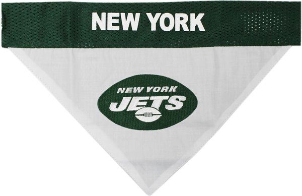 Show full view: Pets First NFL Reversible Dog & Cat Bandana, New York Jets, Large/X-Large slide 2 of 6
