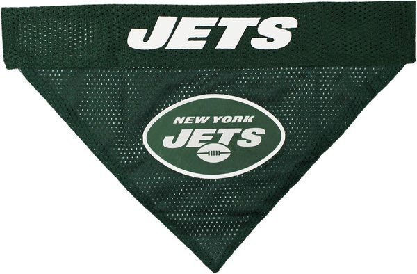 Show full view: Pets First NFL Reversible Dog & Cat Bandana, New York Jets, Large/X-Large slide 3 of 6