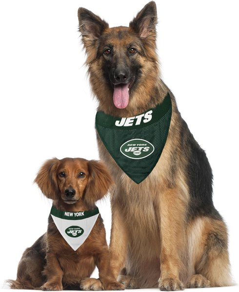 Show full view: Pets First NFL Reversible Dog & Cat Bandana, New York Jets, Large/X-Large slide 4 of 6