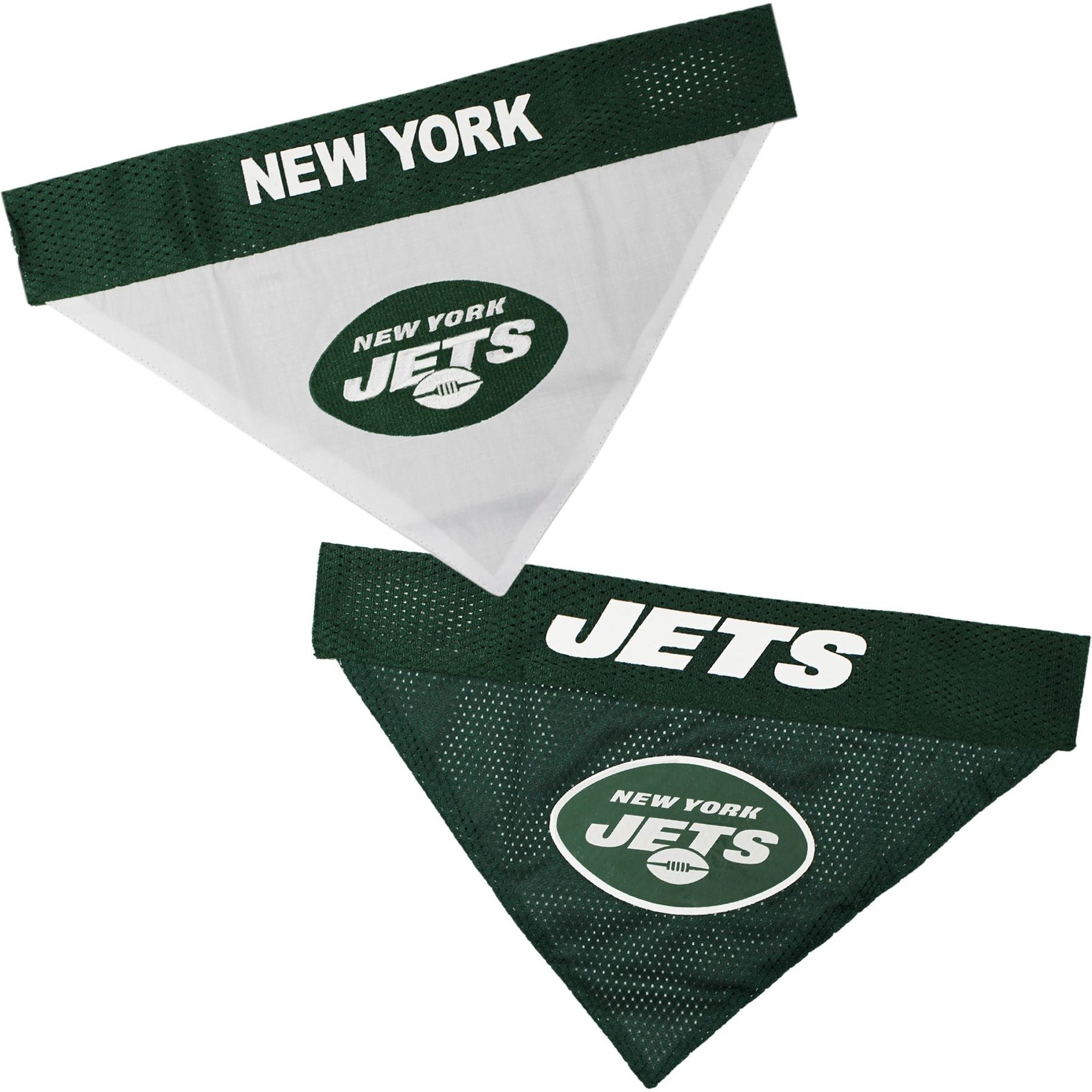 Pets First NFL Reversible Dog & Cat Bandana, New York Jets, Small/Medium