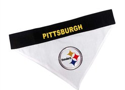 Pets First NFL Reversible Dog & Cat Bandana, Pittsburgh Steelers, Small/Medium