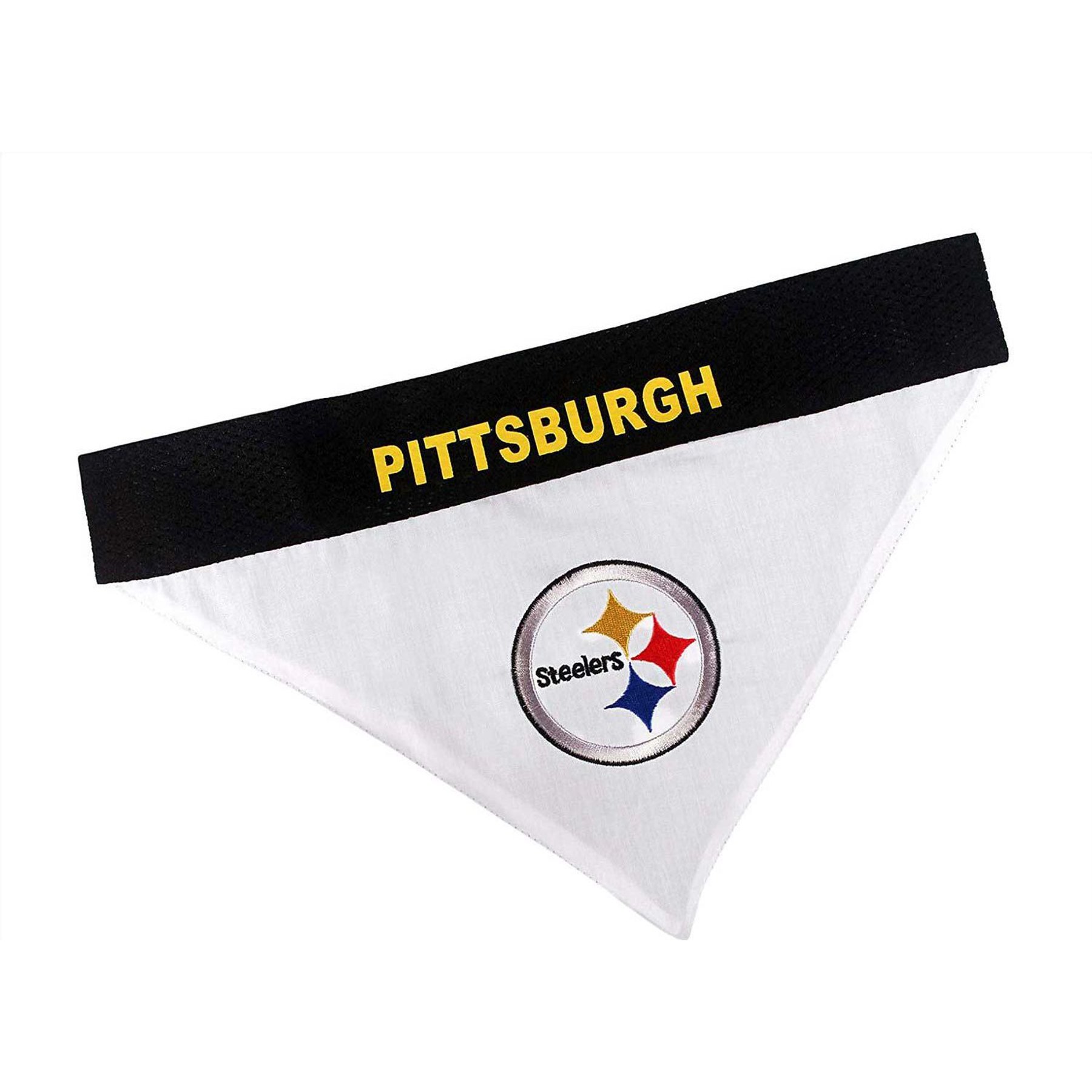 Pets First NFL Reversible Dog & Cat Bandana, Pittsburgh Steelers, Small/Medium