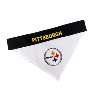 Pets First NFL Reversible Dog & Cat Bandana, Pittsburgh Steelers, Small/Medium