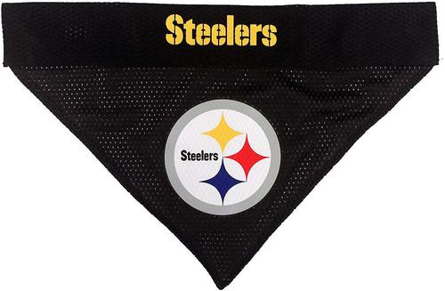 Show full view: Pets First NFL Reversible Dog & Cat Bandana, Pittsburgh Steelers, Small/Medium slide 2 of 7