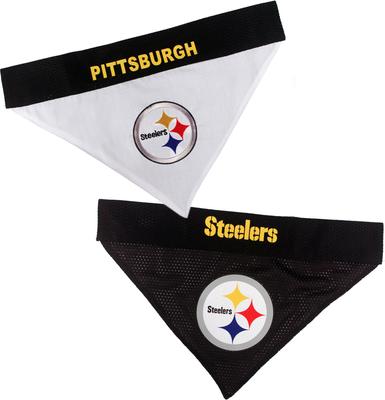 Show full view: Pets First NFL Reversible Dog & Cat Bandana, Pittsburgh Steelers, Small/Medium slide 3 of 7