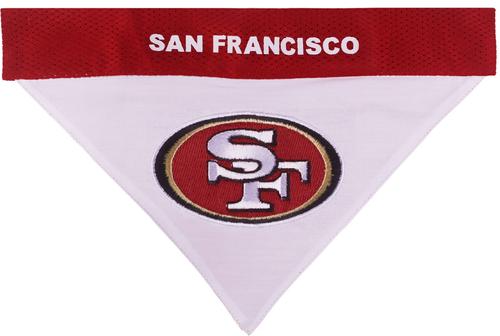 Show full view: Pets First NFL Reversible Dog & Cat Bandana, San Francisco 49ers, Small/Medium slide 2 of 6
