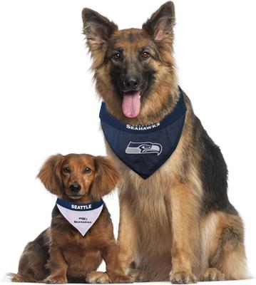 Show full view: Pets First NFL Reversible Dog & Cat Bandana, Seattle Seahawks, Large/X-Large slide 4 of 7