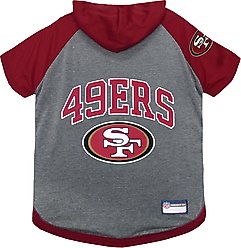 Pets First NFL San Francisco 49Ers Hoodie Dog & Cat Tee Shirt, Medium