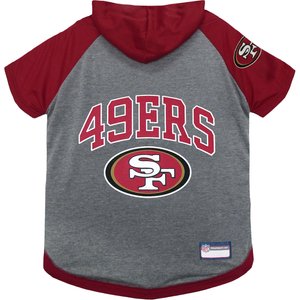 Pets First NFL San Francisco 49Ers Hoodie Dog & Cat Tee Shirt, Medium