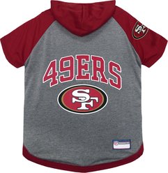 Pets First NFL San Francisco 49Ers Hoodie Dog & Cat Tee Shirt, X-Small