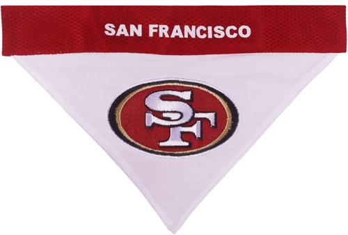 Show full view: Pets First NFL San Francisco 49Ers Reversible Dog & Cat Bandana, XX-Large slide 2 of 6