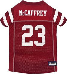 Pets First NFLPA Christian Mccaffrey Dog & Cat Jersey, Large