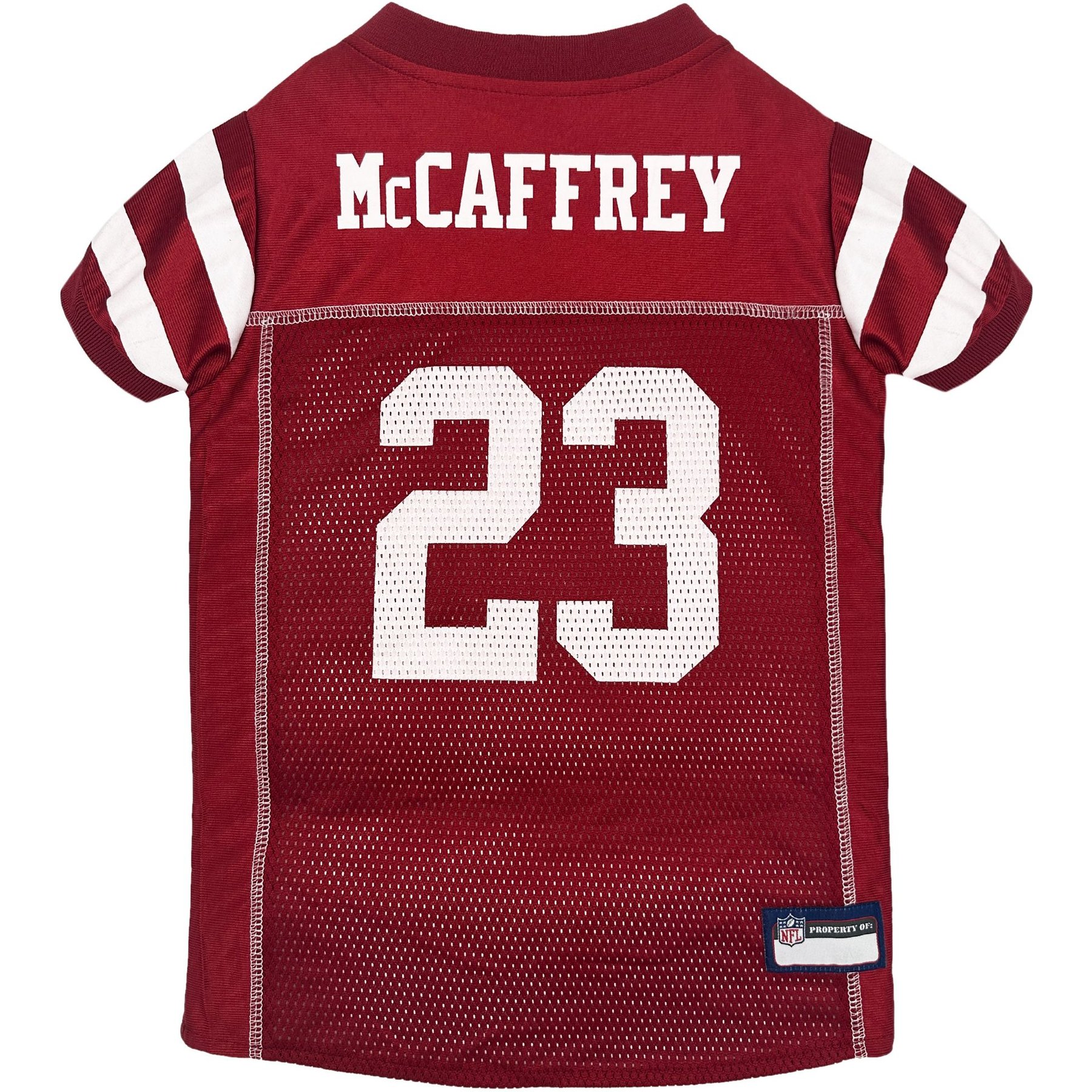 Pets First NFLPA Christian Mccaffrey Dog & Cat Jersey, Large