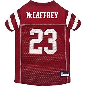 Pets First NFLPA Christian Mccaffrey Dog & Cat Jersey, Large
