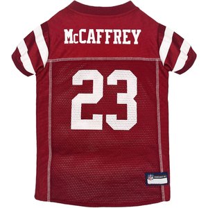 Pets First NFLPA Christian Mccaffrey Dog & Cat Jersey, Small