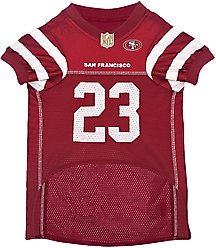 Pets First NFLPA Christian Mccaffrey Dog & Cat Jersey, Small slide 2 of 5