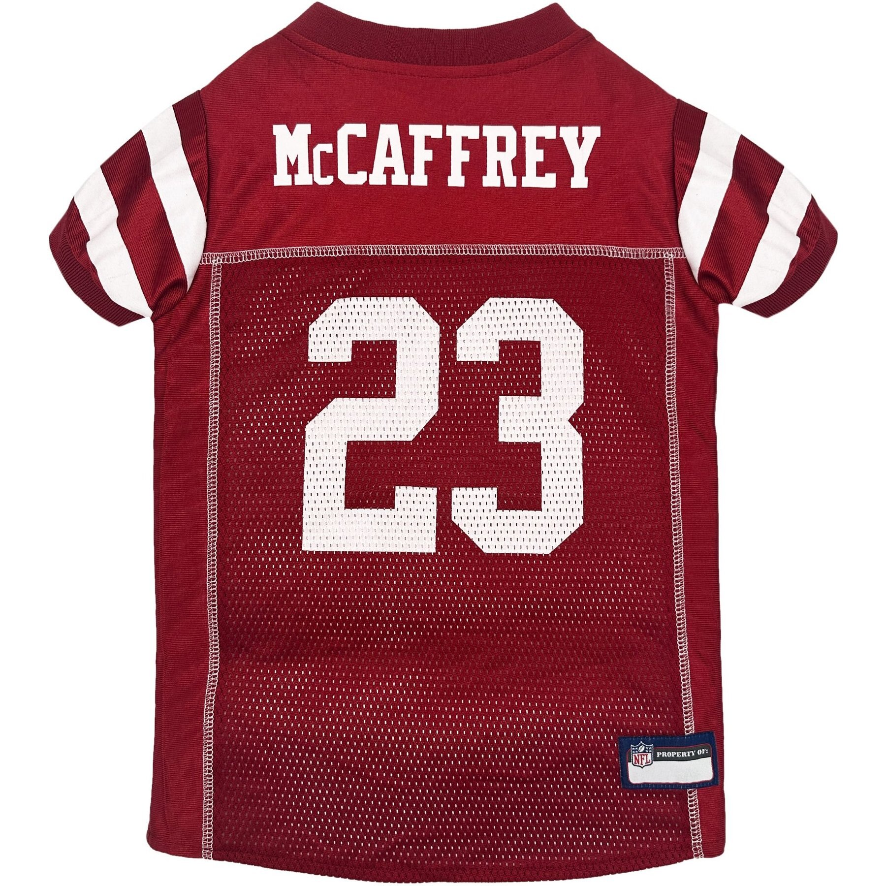 Pets First NFLPA Christian Mccaffrey Dog & Cat Jersey, X-Small