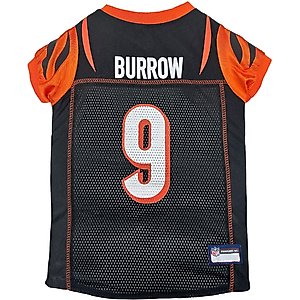 Pets First NFLPA Joe Burrow Dog & Cat Jersey, Large
