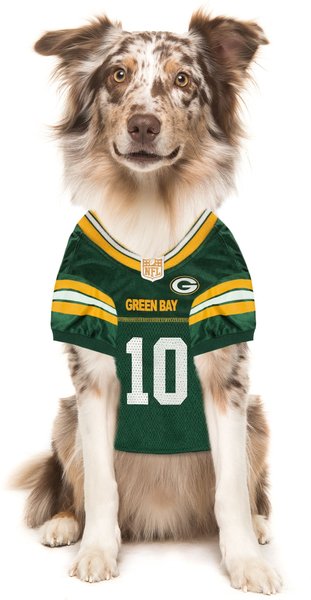 Show full view: Pets First NFLPA Jordan Love Dog & Cat Jersey, Large slide 5 of 6