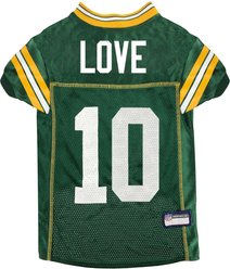 Pets First NFL Jordan Love Dog & Cat Jersey, Small