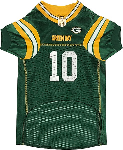Show full view: Pets First NFLPA Jordan Love Dog & Cat Jersey, X-Large slide 2 of 6