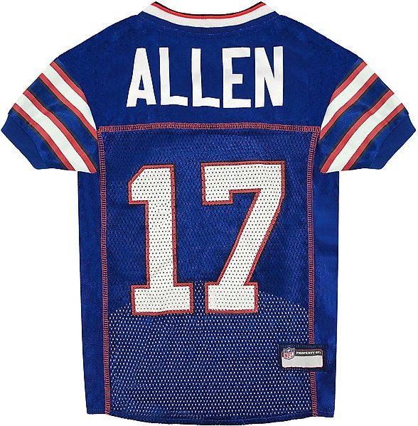 Show full view: Pets First NFLPA Josh Allen Dog & Cat Jersey, XX-Large slide 1 of 5